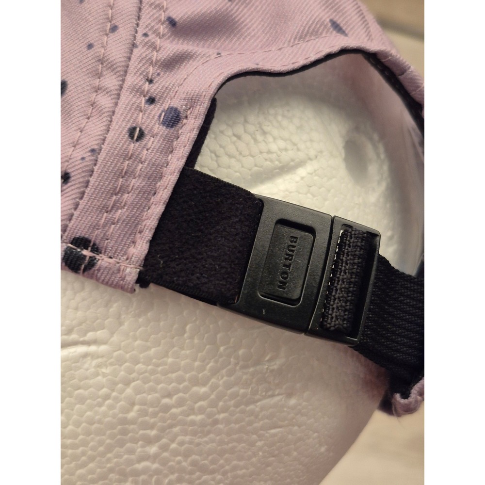 Burton Mens 5 Panel Camper Hat Purple Black Paint Splatter Logo Adjustable Cap - Picture 7 of 16